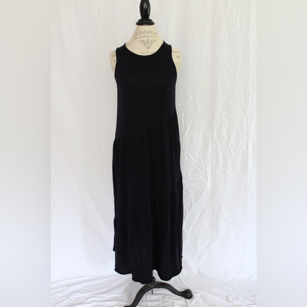 Vince Black Maxi Dress w/ Asymmetrical Tiers- Size M